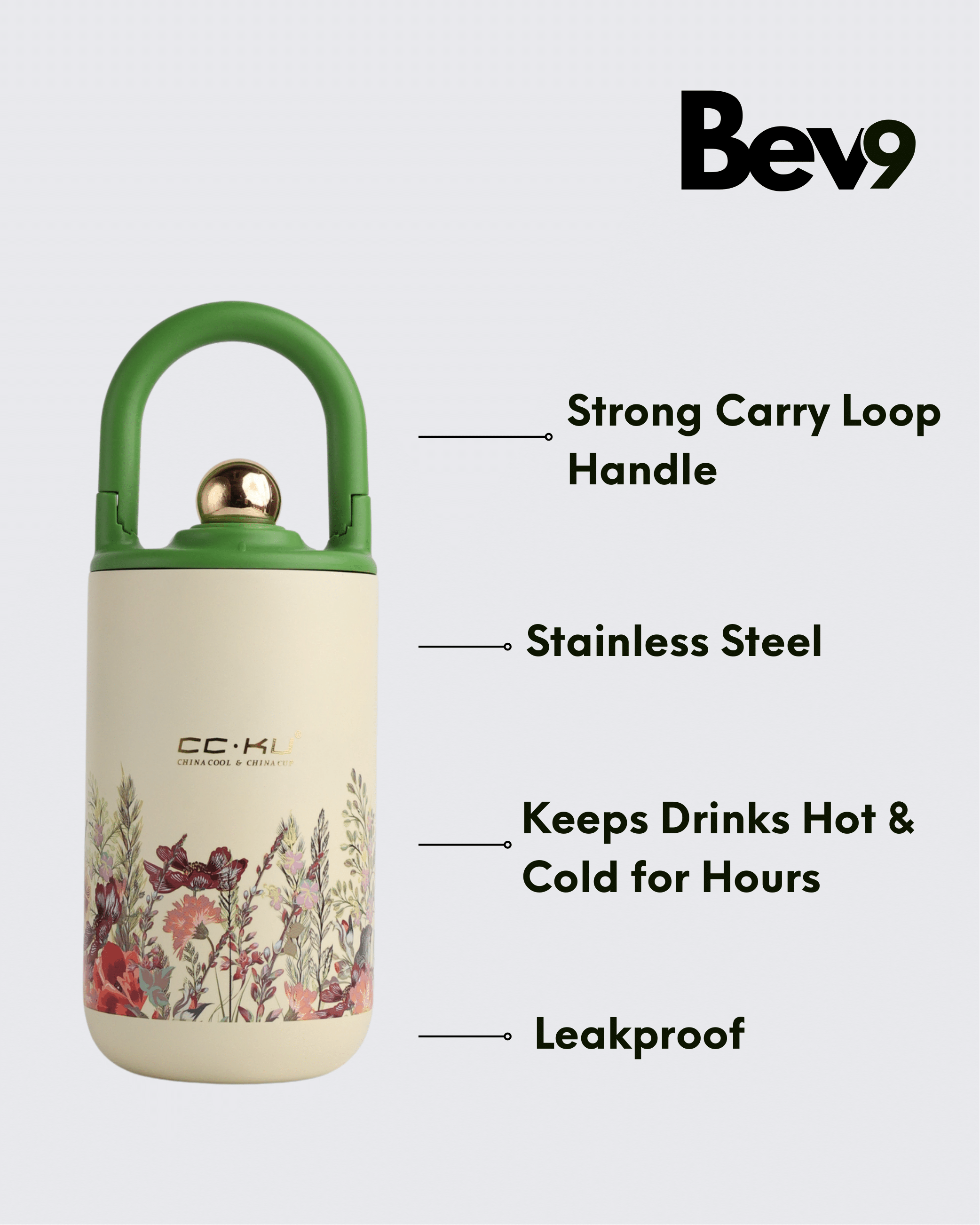 CC.KU Retro Thermos Cup (Orange) by Bev9