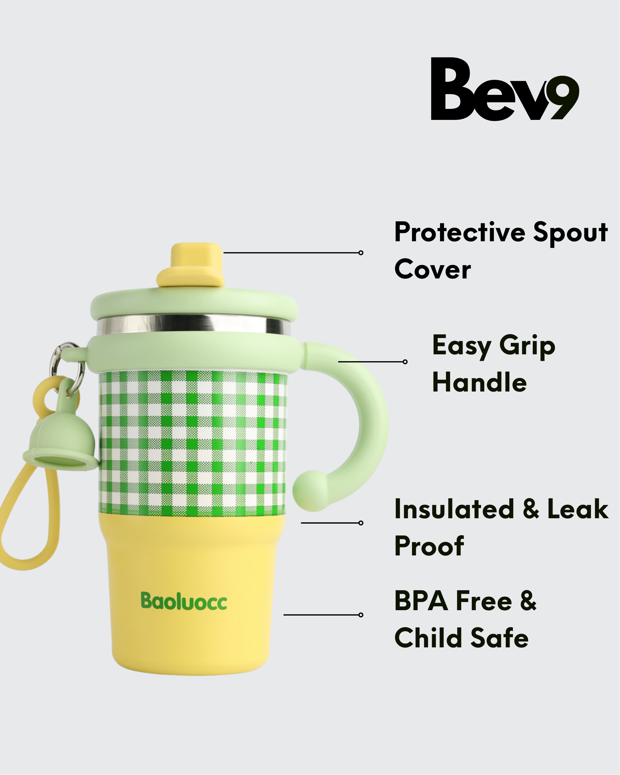 Baoluocc Coffee Insulated Cup Stainless Steel (Pink & Blue) By Bev9