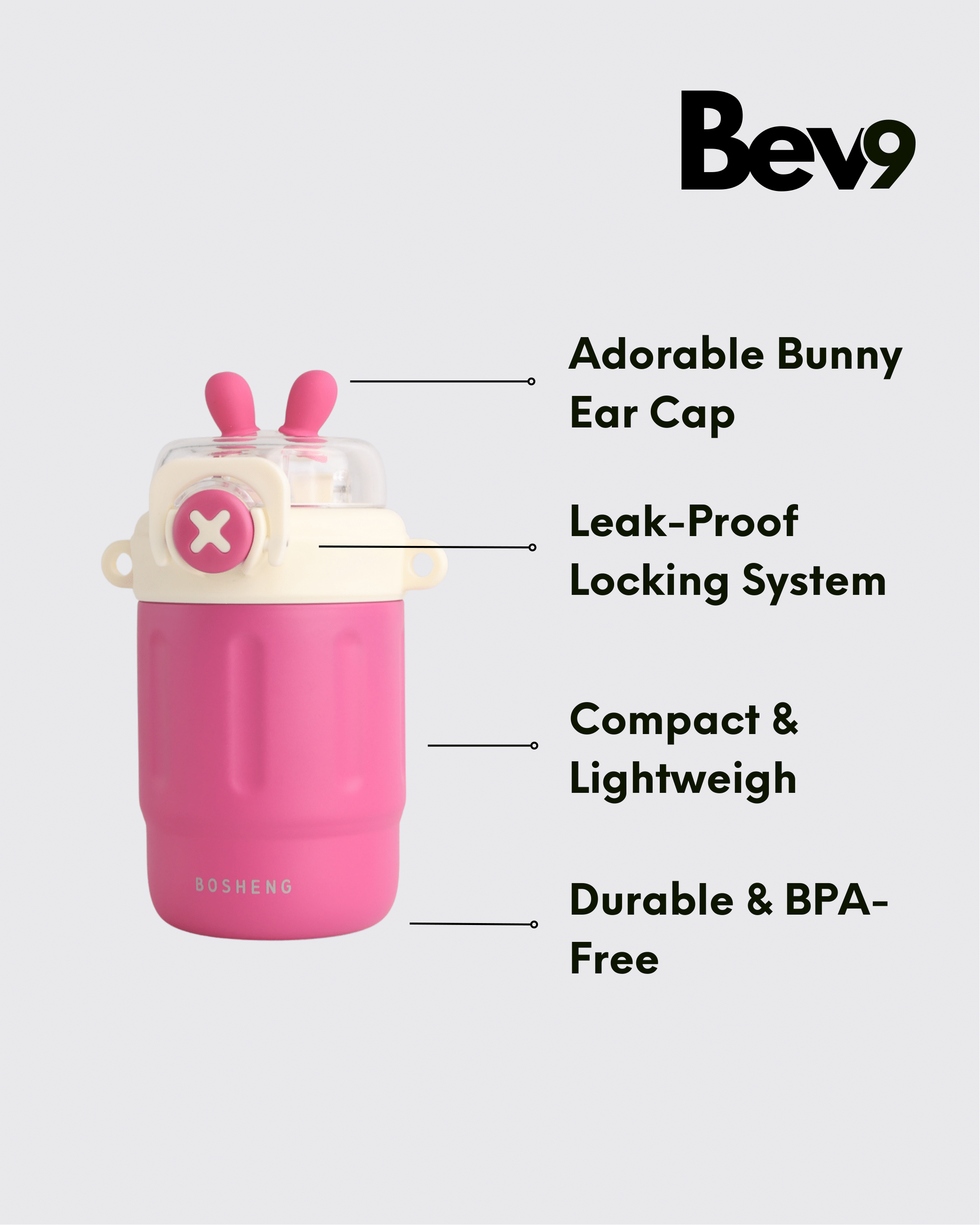 Bunny Magic Water Bottle Hot & Cold ( Yellow & Blue) By Bev9