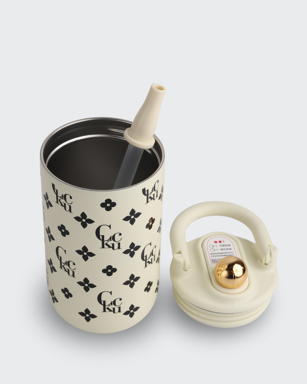 CC.KU Retro Thermos Cup (White) by Bev9