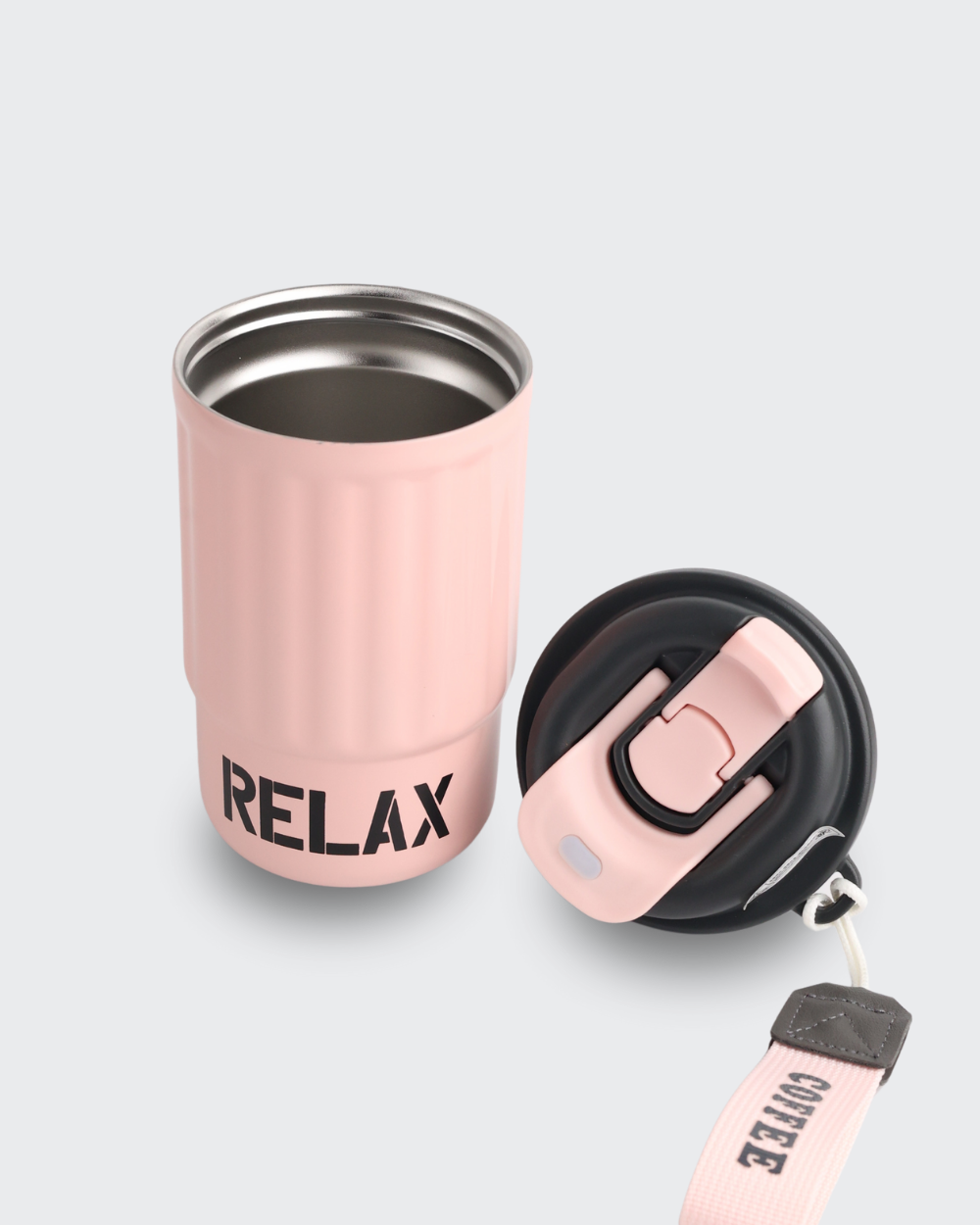 High-Value 316 Stainless Steel Thermos Cup (Black & Pink) By Bev9