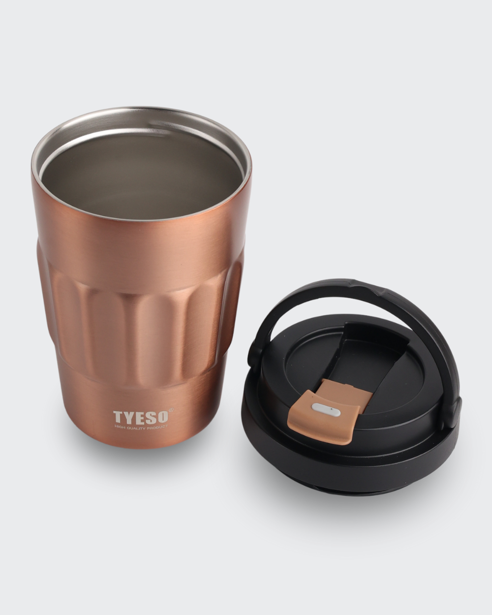 TYESO Insuleted Vaccum Sipper and Travel Coffee Mug (Brown) By Bev9