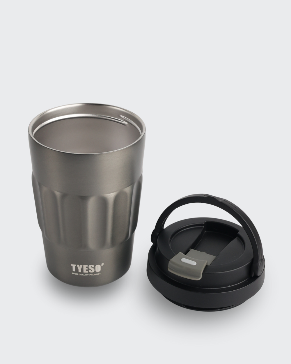 TYESO Insuleted Vaccum Sipper and Travel Coffee Mug (Gray) By Bev9