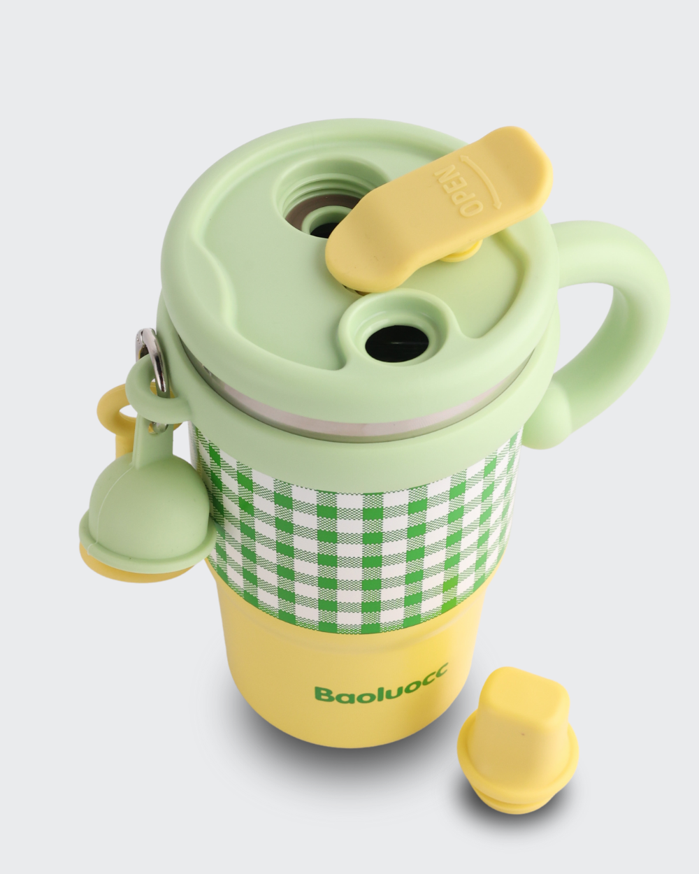 Baoluocc Coffee Insulated Cup Stainless Steel (Yellow & Green) By Bev9