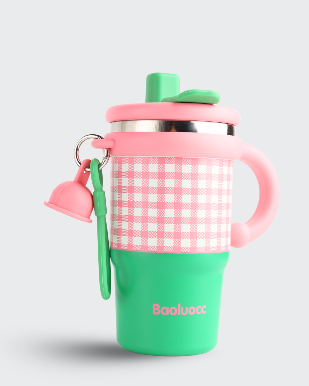Baoluocc Coffee Insulated Cup Stainless Steel (Green & Pink) By Bev9