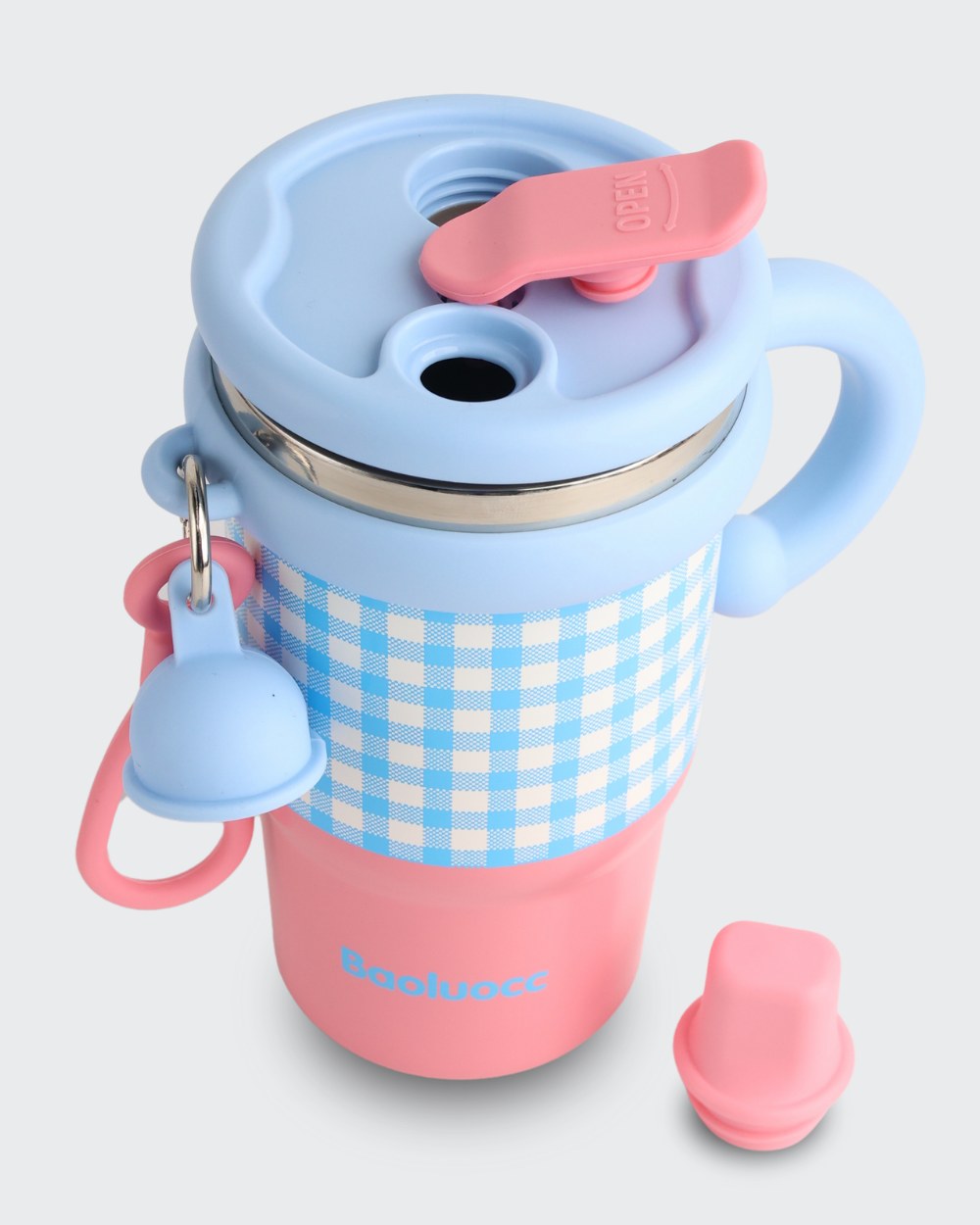Baoluocc Coffee Insulated Cup Stainless Steel (Pink & Blue) By Bev9