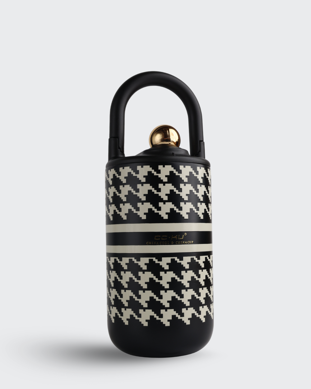 CC.KU Retro Thermos Cup (Black & White) by Bev9