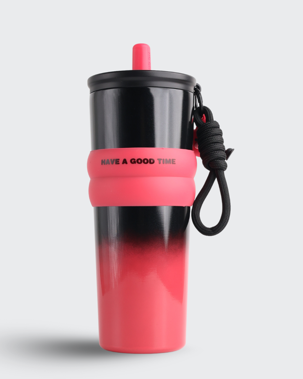 Generic Portable Insulated Tumbler Coffee Cup (Black & Pink) By Bev9