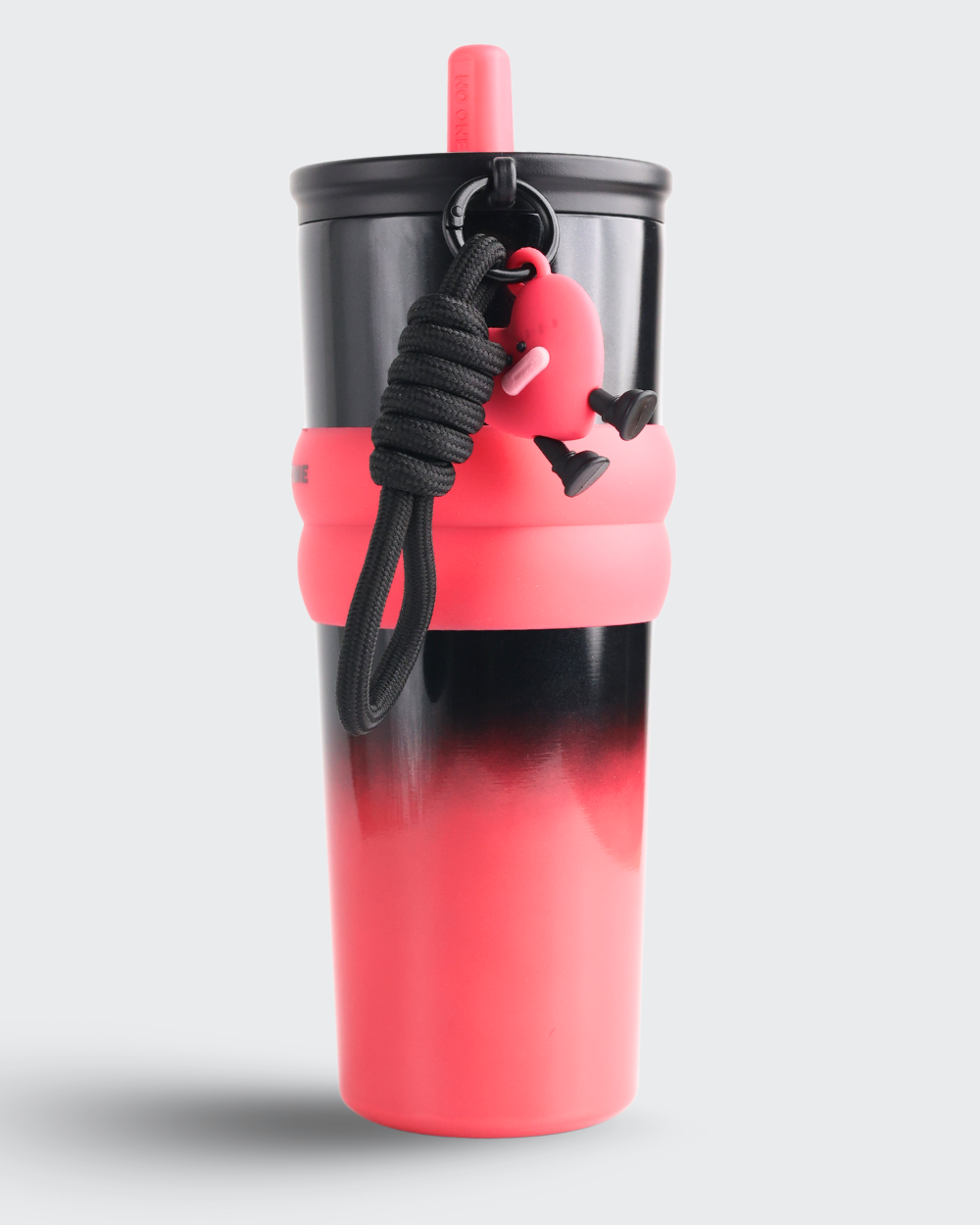 Generic Portable Insulated Tumbler Coffee Cup (Black & Pink) By Bev9
