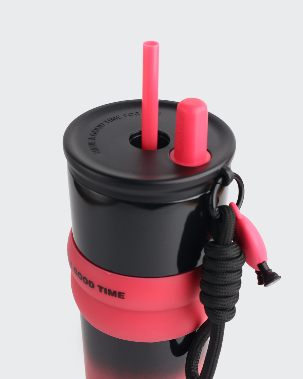 Generic Portable Insulated Tumbler Coffee Cup (Black & Pink) By Bev9