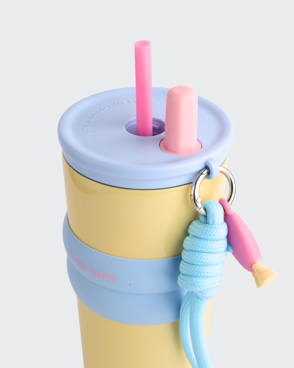 Generic Portable Insulated Tumbler Coffee Cup (Yellow & Blue) By Bev9