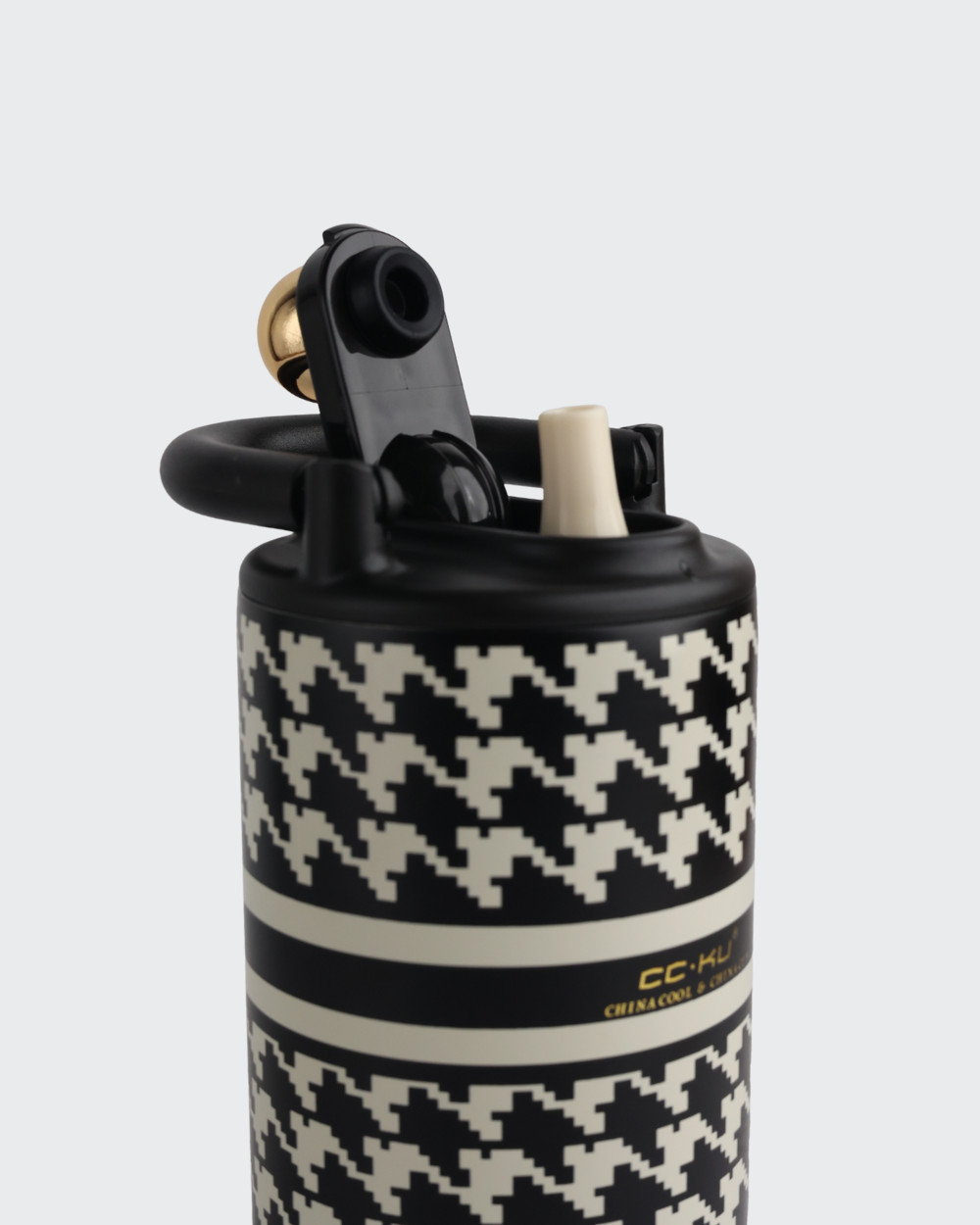 CC.KU Retro Thermos Cup (Black & White) by Bev9