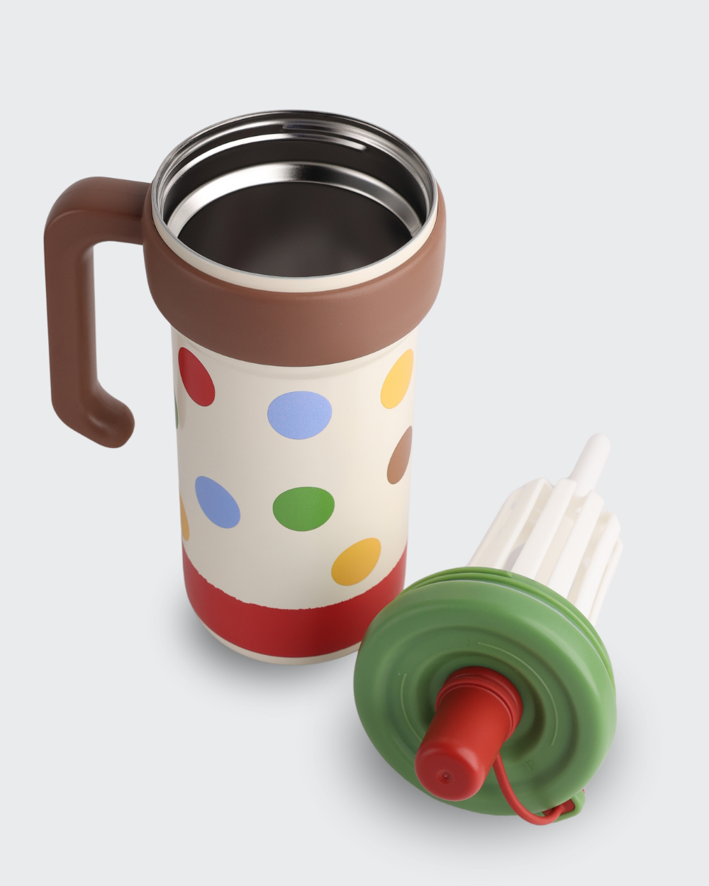 C-MATE 316 Stainless Steel Coffee Mug Tumbler (Beige & Brown) By Bev9