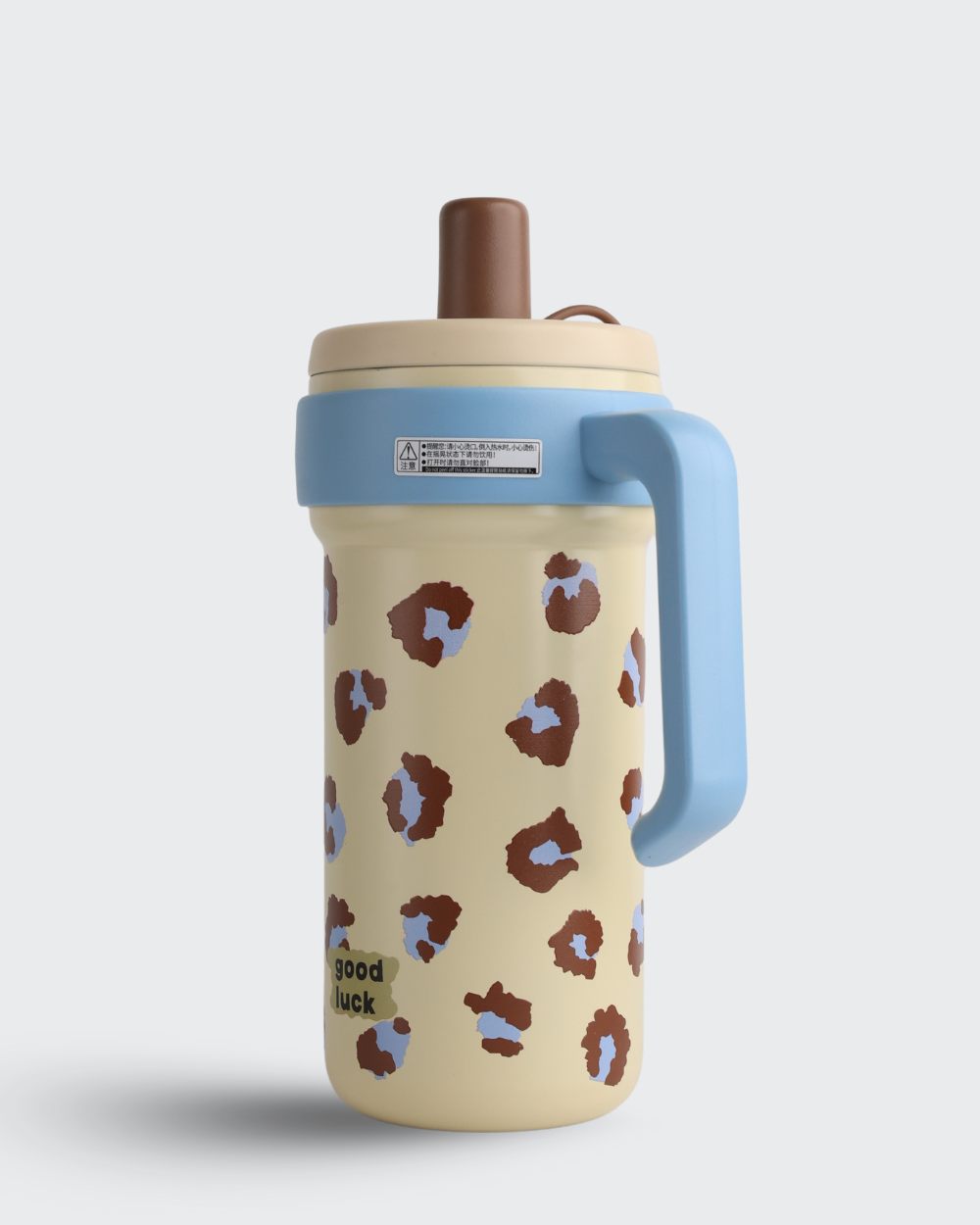 C-MATE 316 Stainless Steel Coffee Mug Tumbler (Beige & Blue) By Bev9