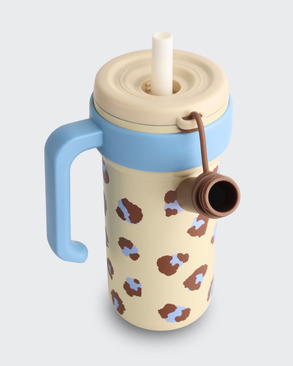 C-MATE 316 Stainless Steel Coffee Mug Tumbler (Beige & Blue) By Bev9