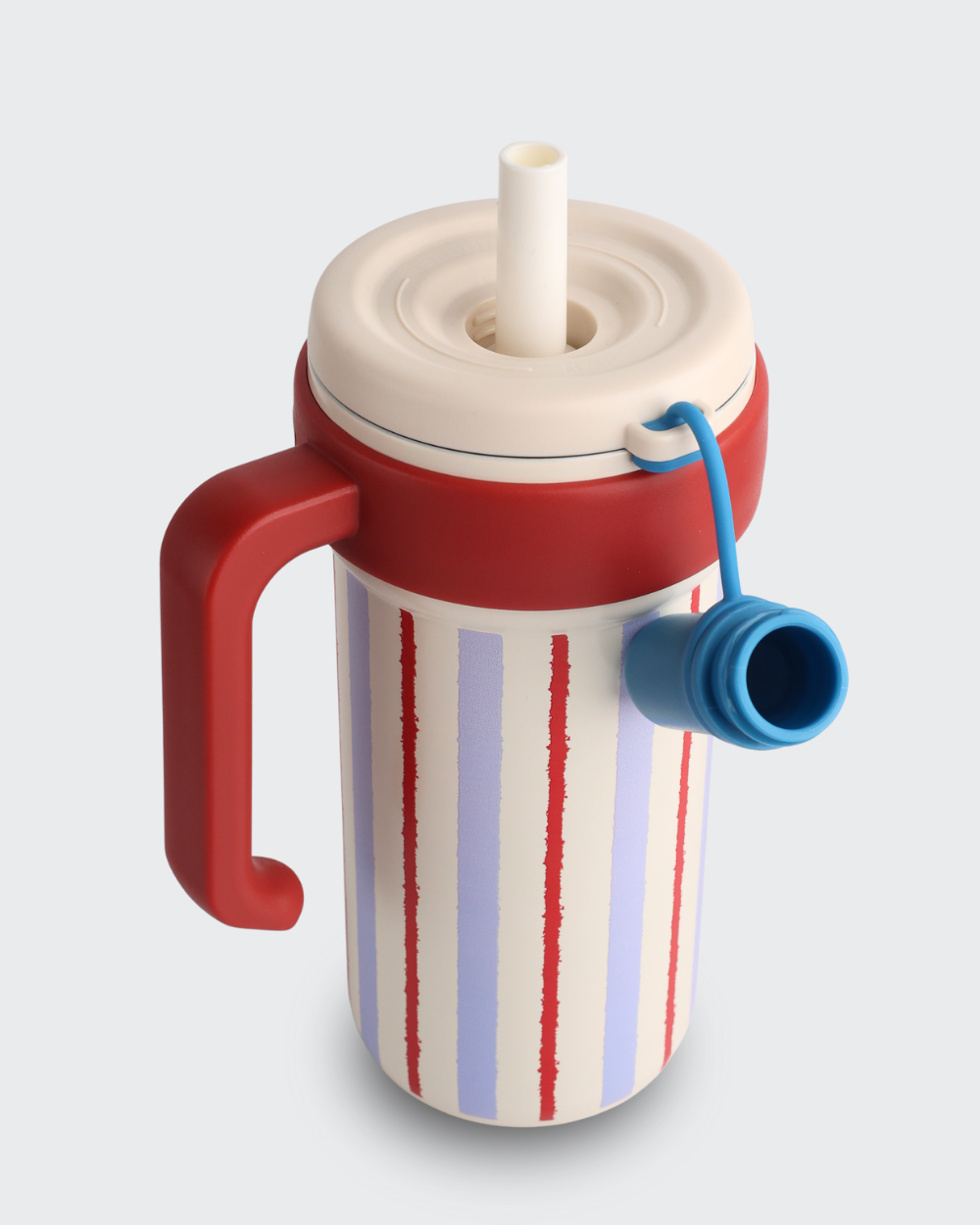 C-MATE 316 Stainless Steel Coffee Mug Tumbler (Beige & Red) By Bev9