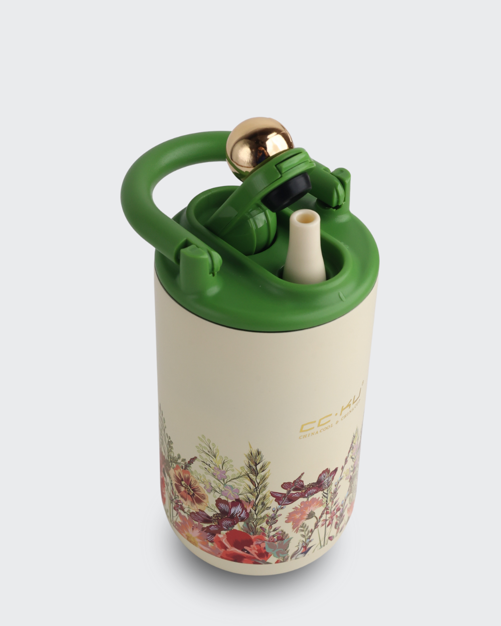 CC.KU Retro Thermos Cup (Green) by Bev9