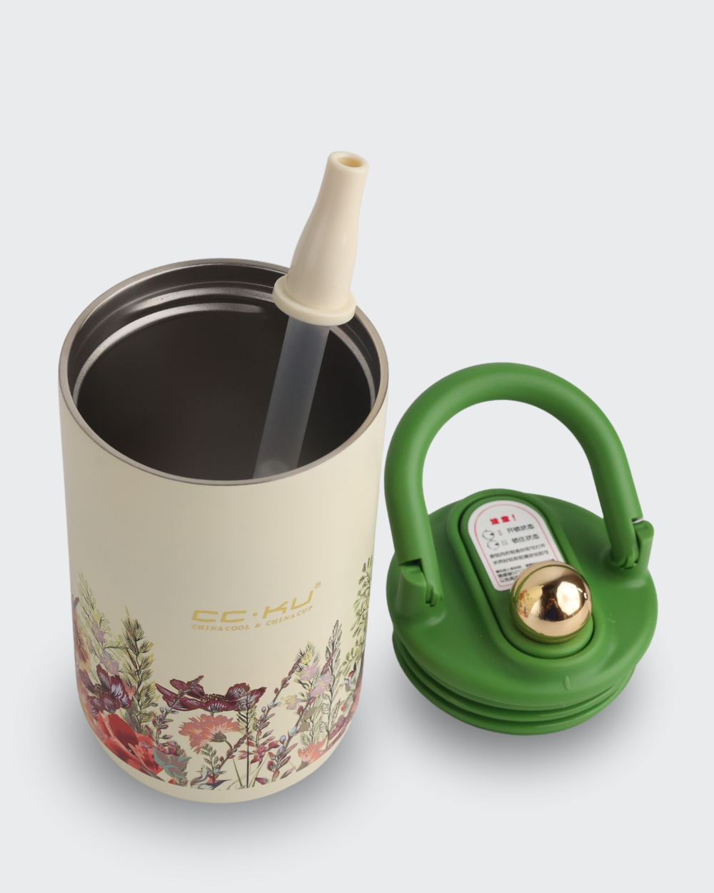 CC.KU Retro Thermos Cup (Green) by Bev9