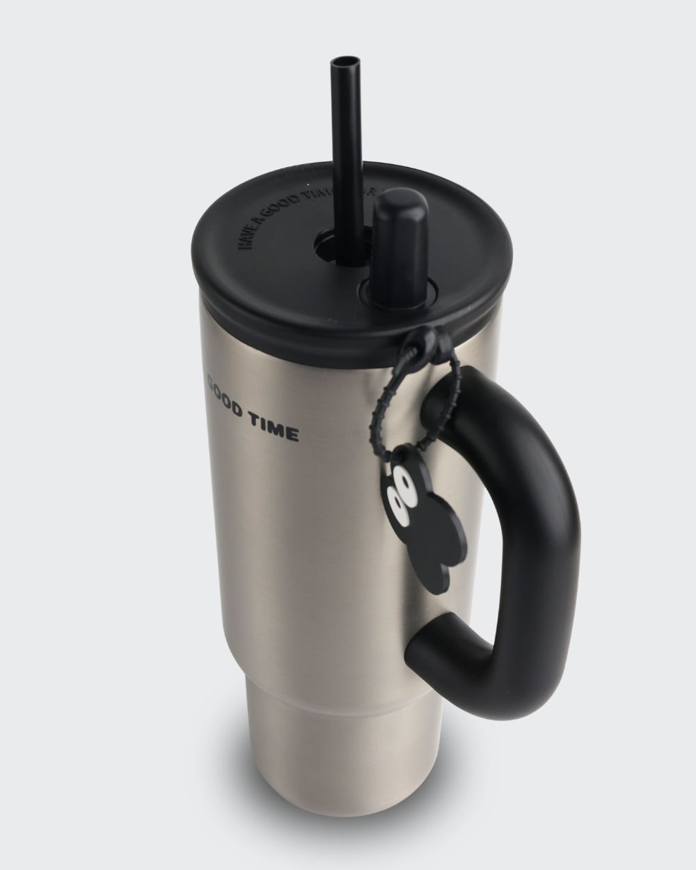 Tumbler with Handle Insulated Thermal Water Bottle (Silver) By Bev9