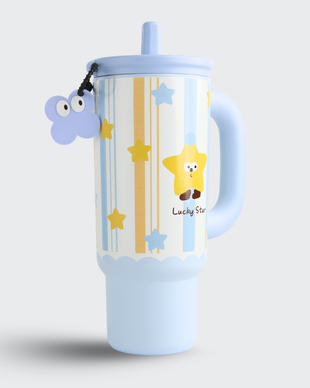 Tumbler with Handle Insulated Thermal Water Bottle (Blue) By Bev9