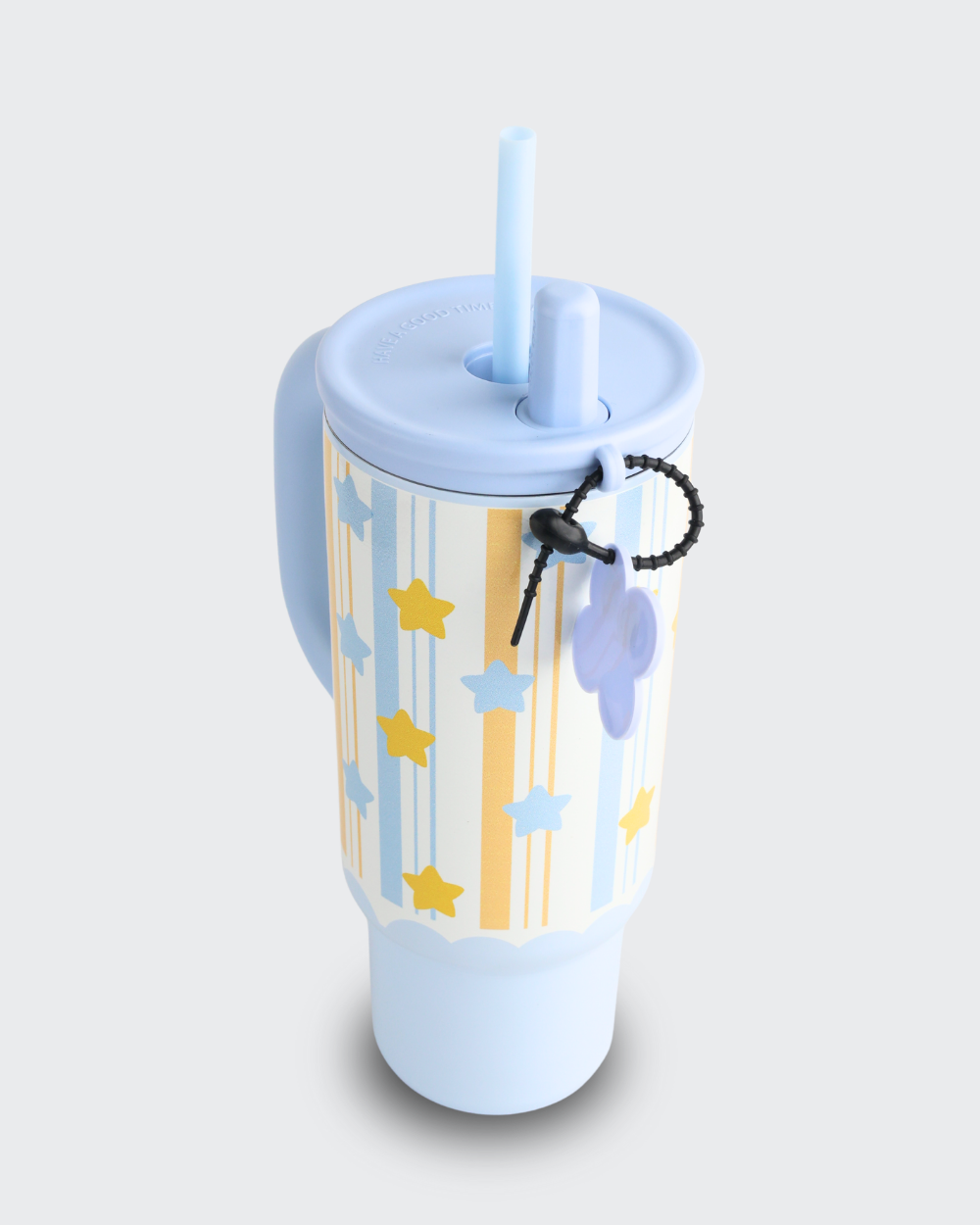 Tumbler with Handle Insulated Thermal Water Bottle (Blue) By Bev9