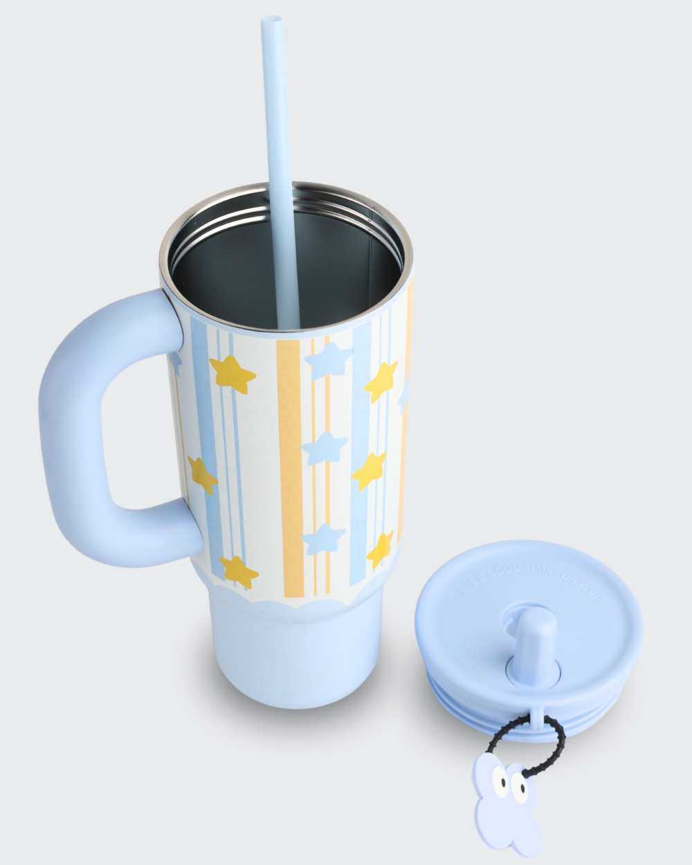 Tumbler with Handle Insulated Thermal Water Bottle (Blue) By Bev9