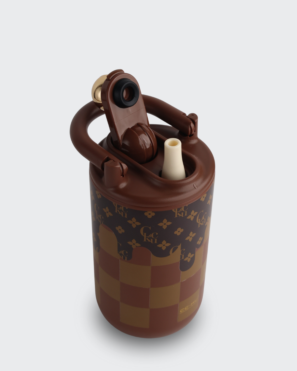 CC.KU Retro Thermos Cup (Brown) by Bev9