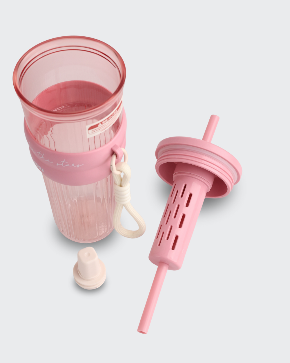 XCRJ Tritan Outdoor Portable Straw Cup (Pink) By Bev9