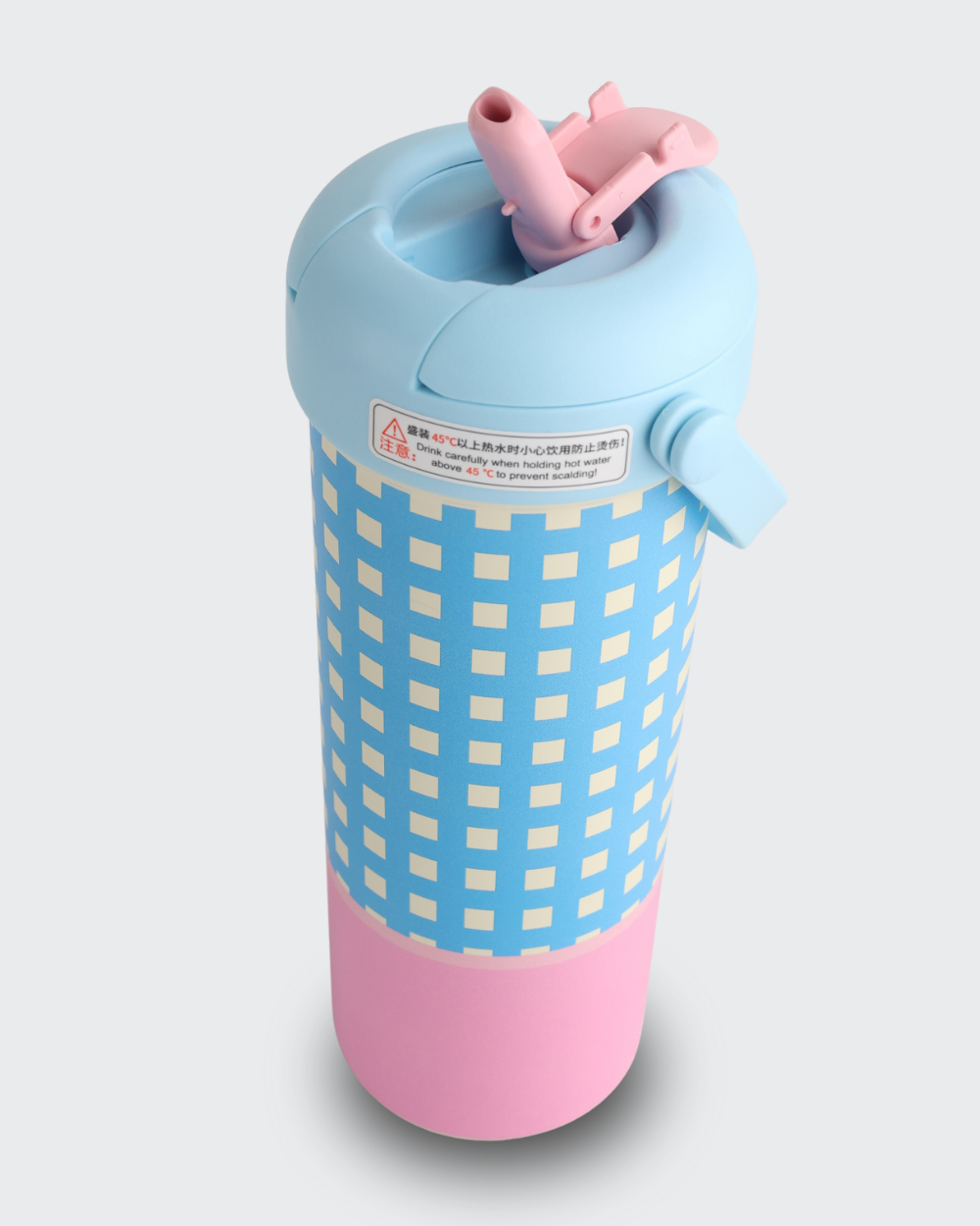 Gingham Pattern Printing Vacuum Elegent & Durable (Blue & Pink) By Bev9