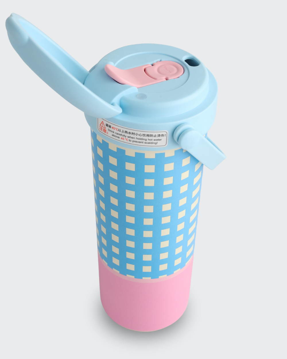 Gingham Pattern Printing Vacuum Elegent & Durable (Blue & Pink) By Bev9