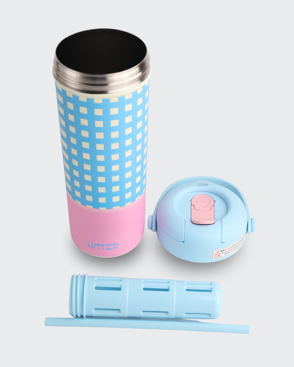 Gingham Pattern Printing Vacuum Elegent & Durable (Blue & Pink) By Bev9