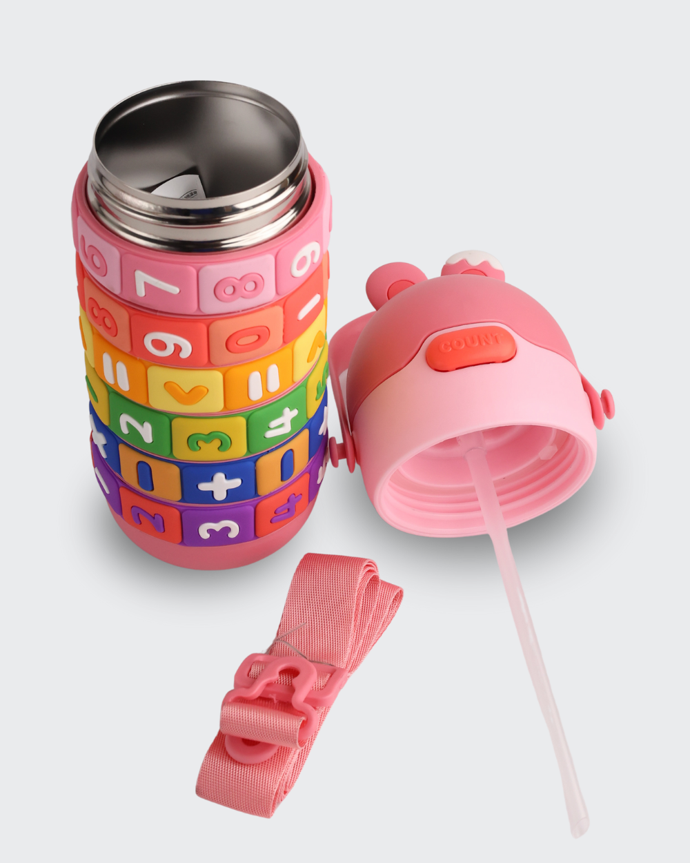 Drinkware For The Story Kids Fidget Math Water Bottle (Pink) By Bev9