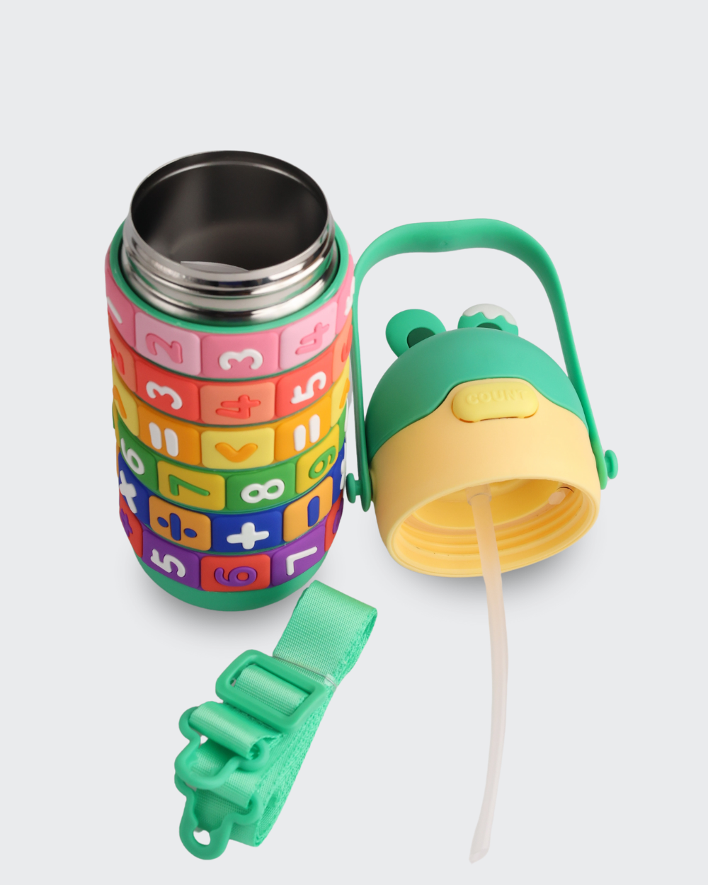 Drinkware For The Story Kids Fidget Math Water Bottle (Green) By Bev9