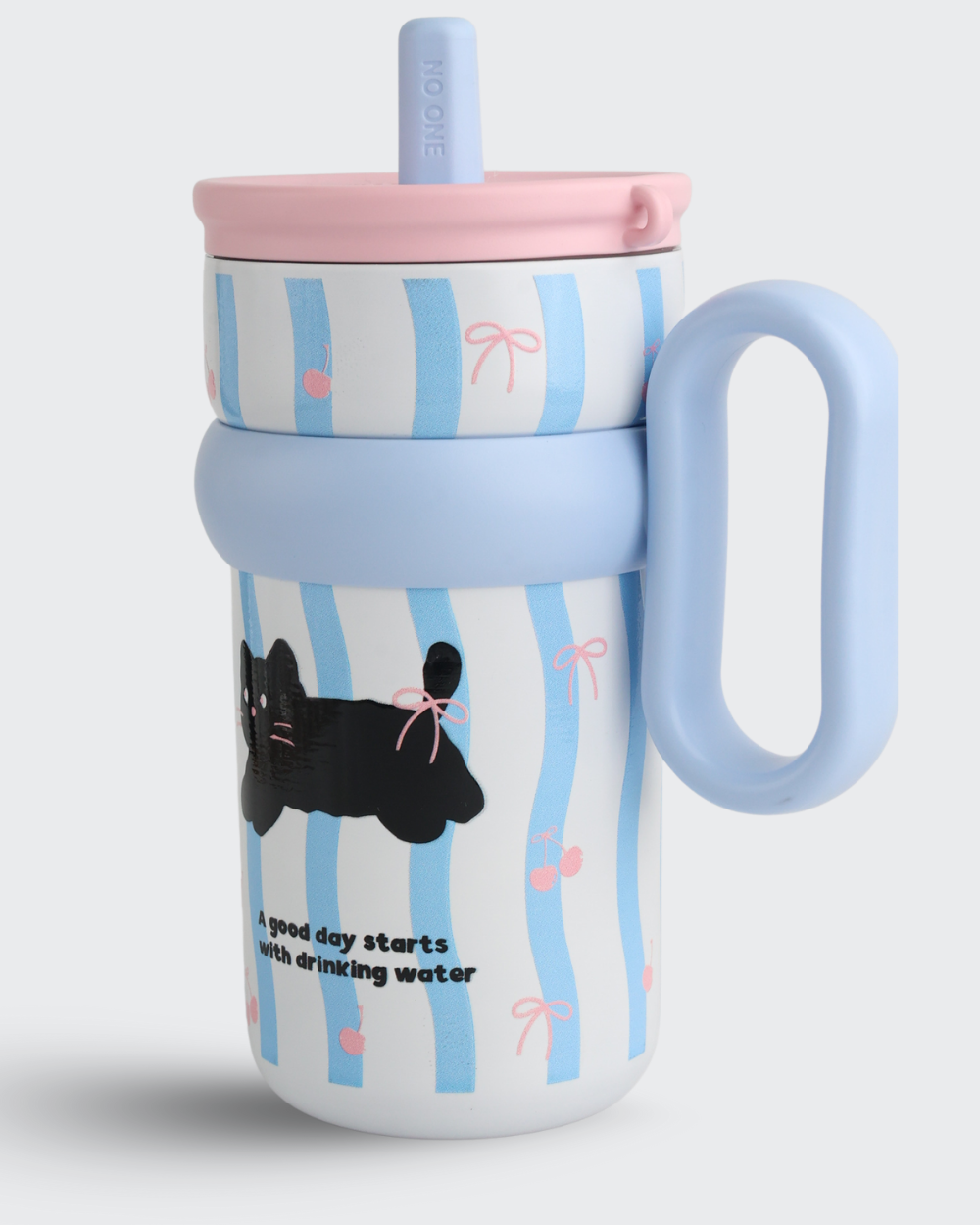 Coffee Tumbler with Lid & Handle (Blue) By Bev9