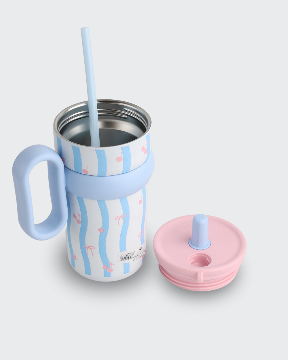 Coffee Tumbler with Lid & Handle (Blue) By Bev9