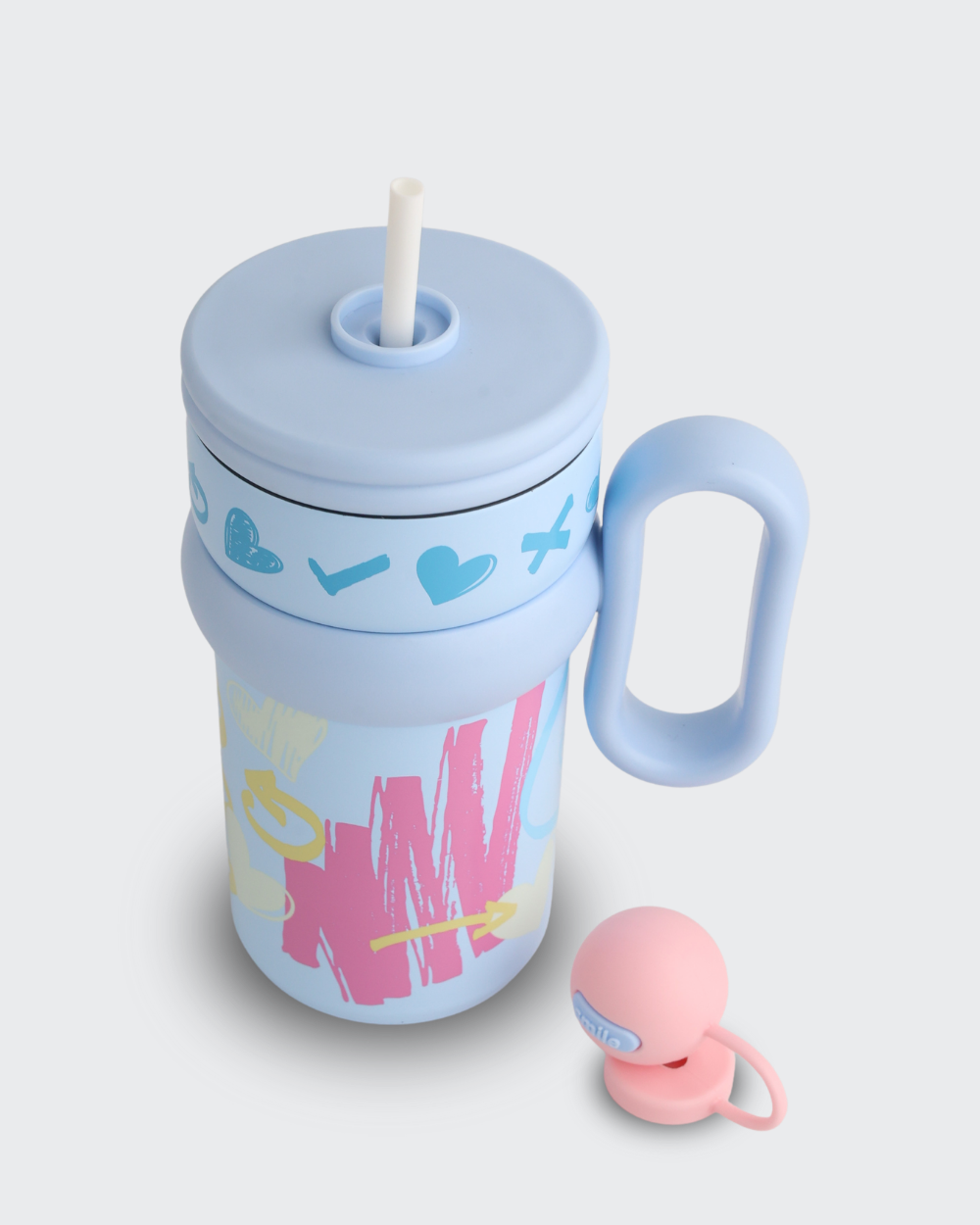 UJEAVETTE Stainless Steel Insulated Tumbler (BLUE & Pink) By Bev9