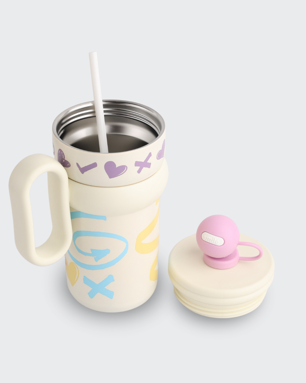 UJEAVETTE Stainless Steel Insulated Tumbler (Baige & Pink) By Bev9