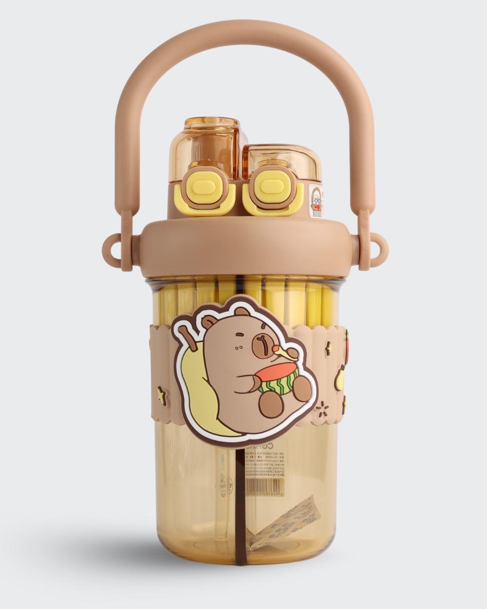 Kawaii Capybara Dual Partition Kids Water Bottle By Bev9