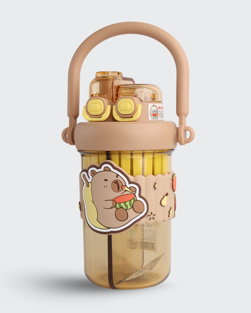 Kawaii Capybara Dual Partition Kids Water Bottle By Bev9