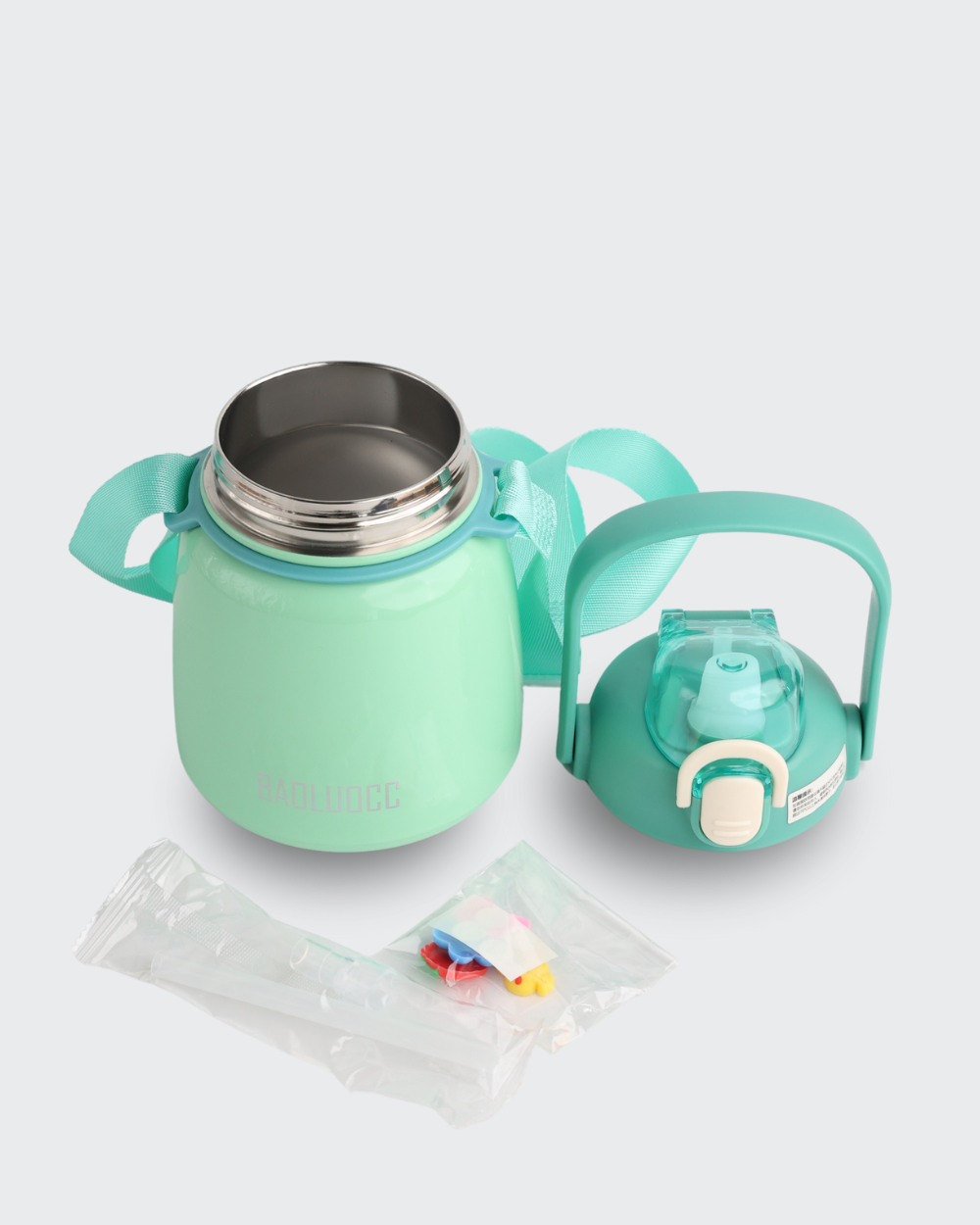 ZUCUR Glitz Big Belly Kawaii water Bottle (Green) By Bev9