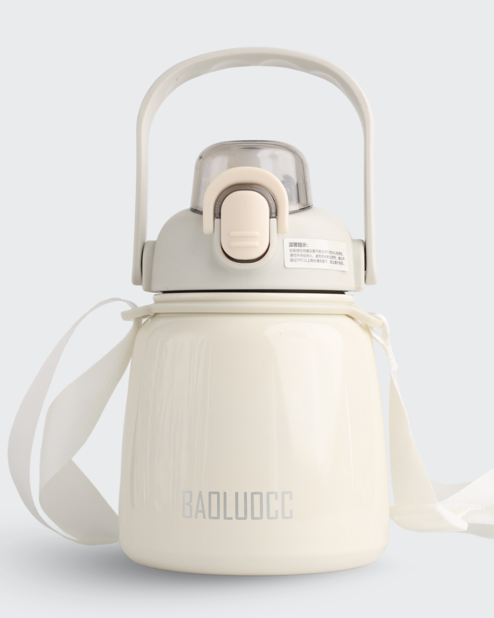 ZUCUR Glitz Big Belly Kawaii water Bottle (White) By Bev9