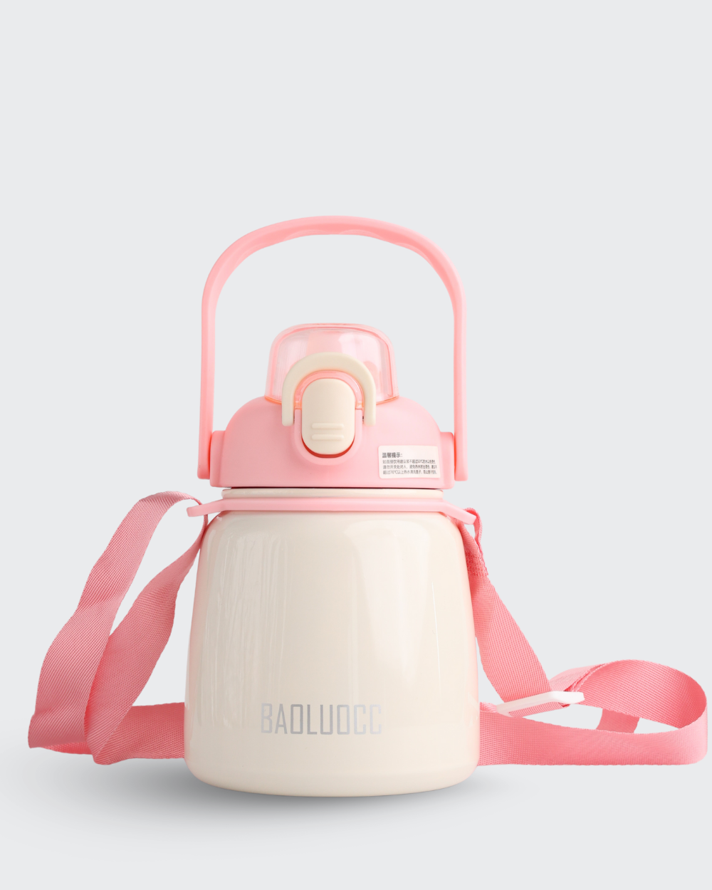 ZUCUR Glitz Big Belly Kawaii water Bottle (Pink & White) By Bev9