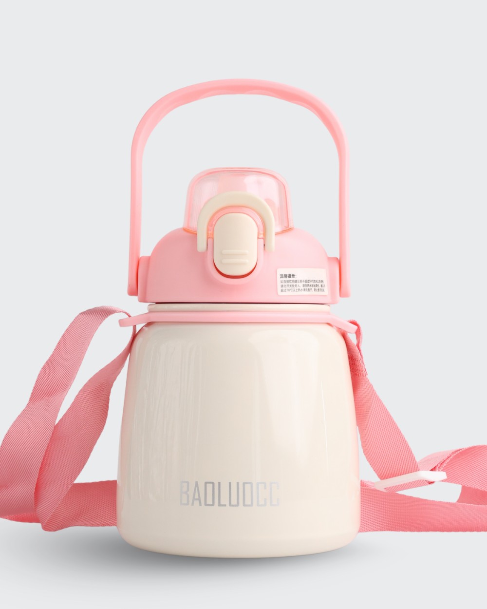 ZUCUR Glitz Big Belly Kawaii water Bottle (Pink & White) By Bev9