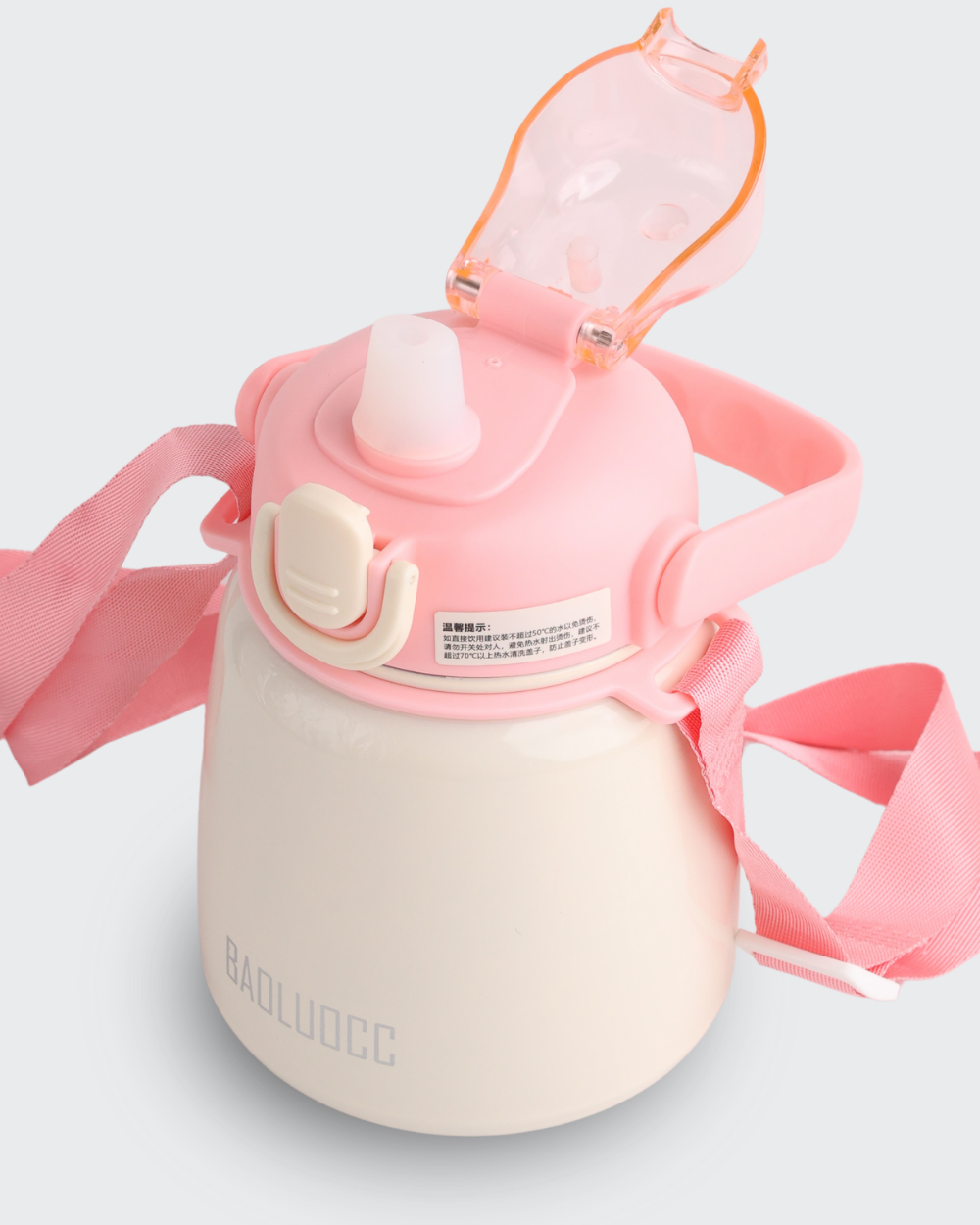 ZUCUR Glitz Big Belly Kawaii water Bottle (Pink & White) By Bev9