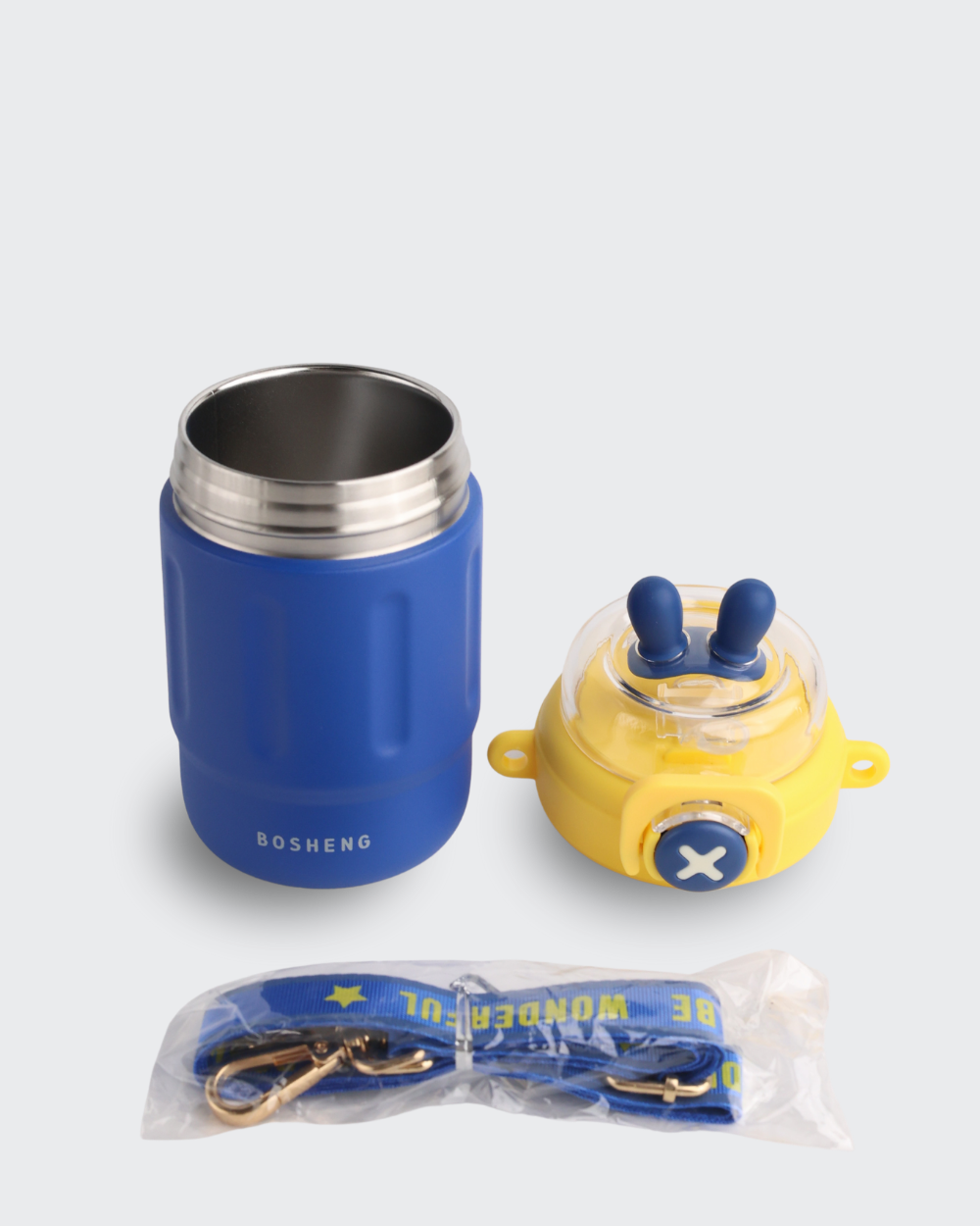 Bunny Magic Water Bottle Hot & Cold ( Yellow & Blue) By Bev9