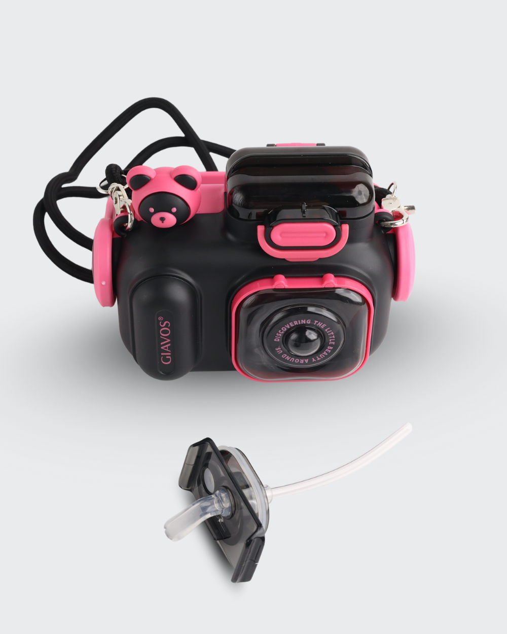 Cool GIAVOS Camera Kid Water Bottle (Black) By Bev9