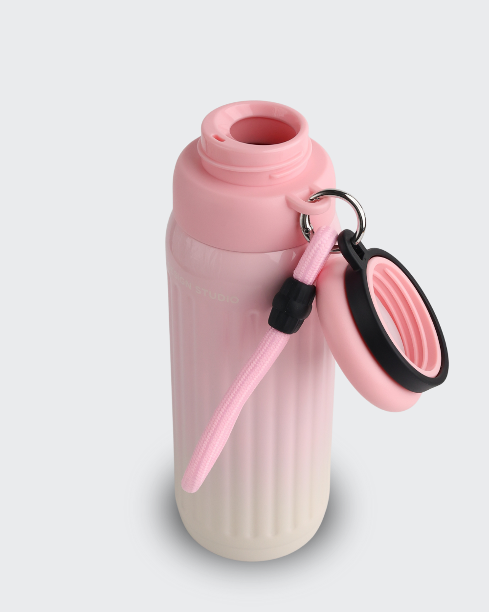 Gradient Stainless Steel water bottle (Pink & Black) By Bev9