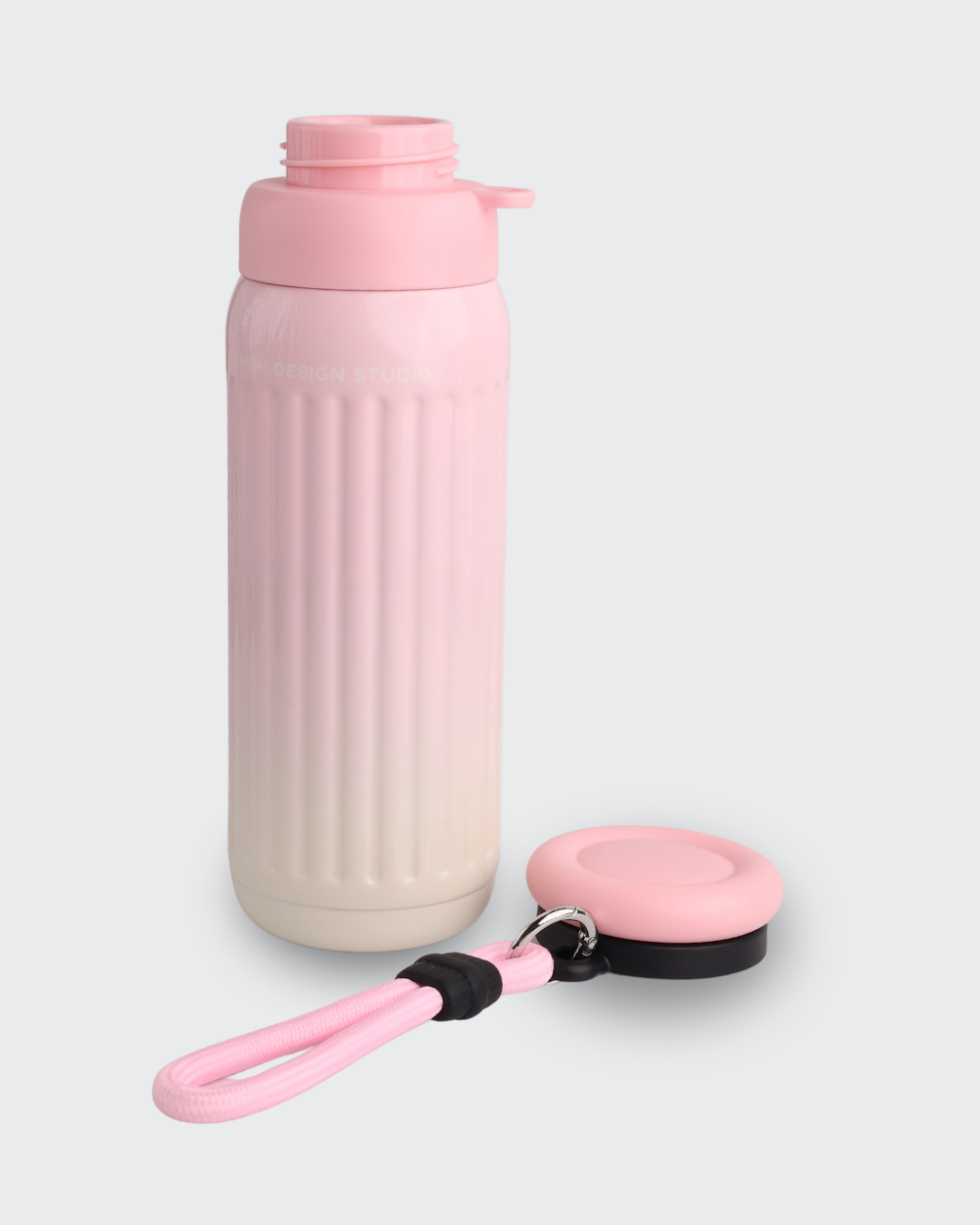 Gradient Stainless Steel water bottle (Pink & Black) By Bev9