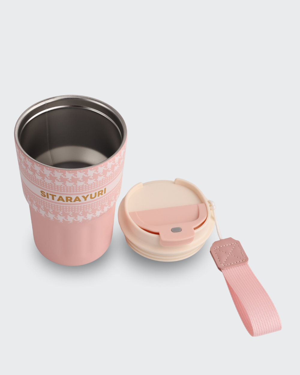 Sitarayuri Premium Stainless Steel Coffee Travel Mug (Pink) by Bev9