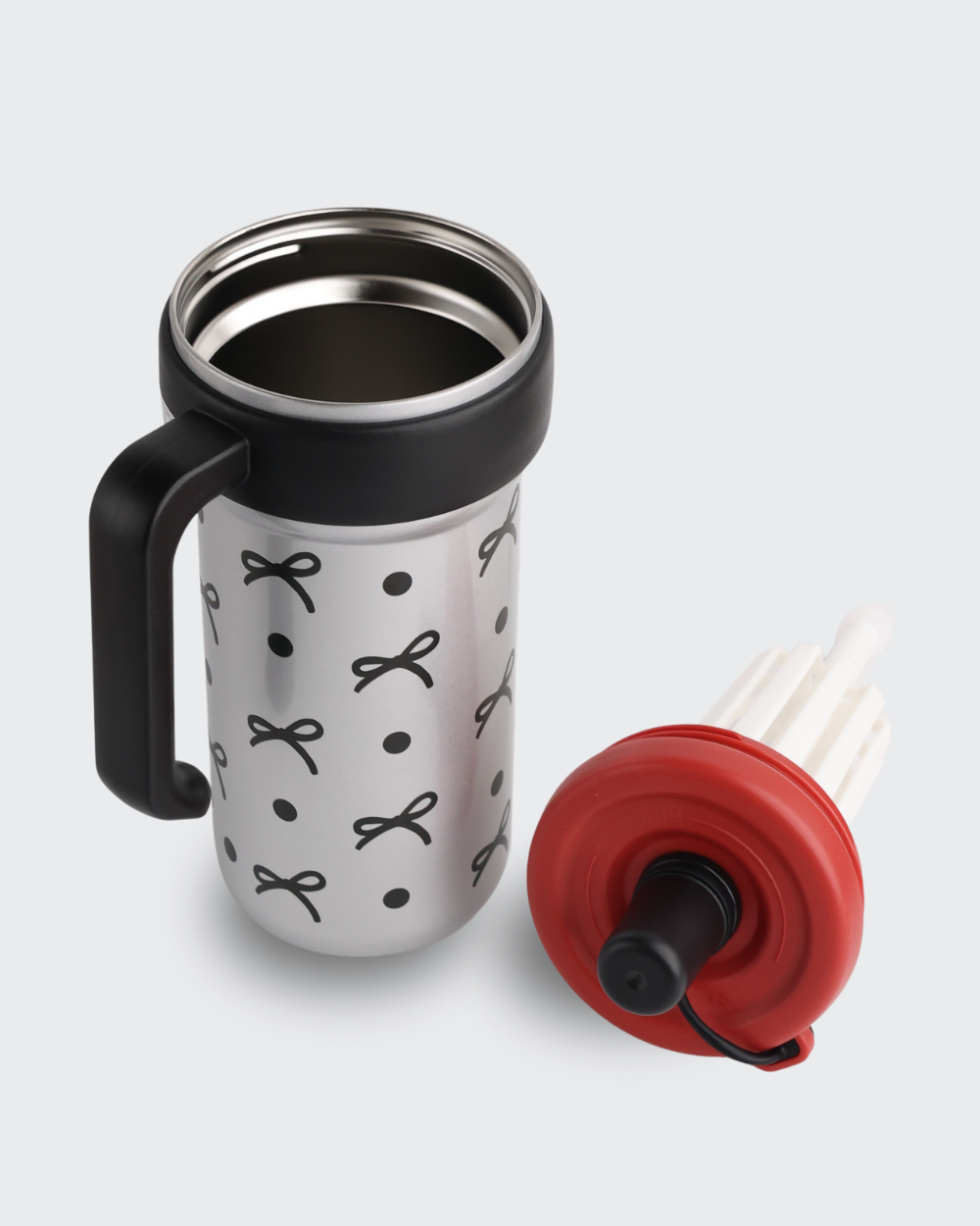 C-MATE 316 Stainless Steel Coffee Mug Tumbler (Gray & Black) By Bev9